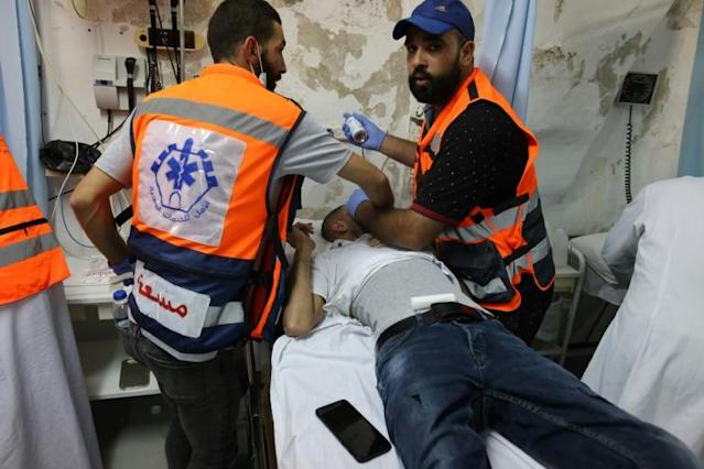 injured people at al aqsa mosque