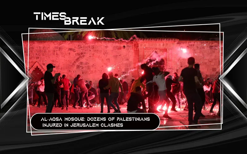 Protestors at Al-Aqsa Mosque